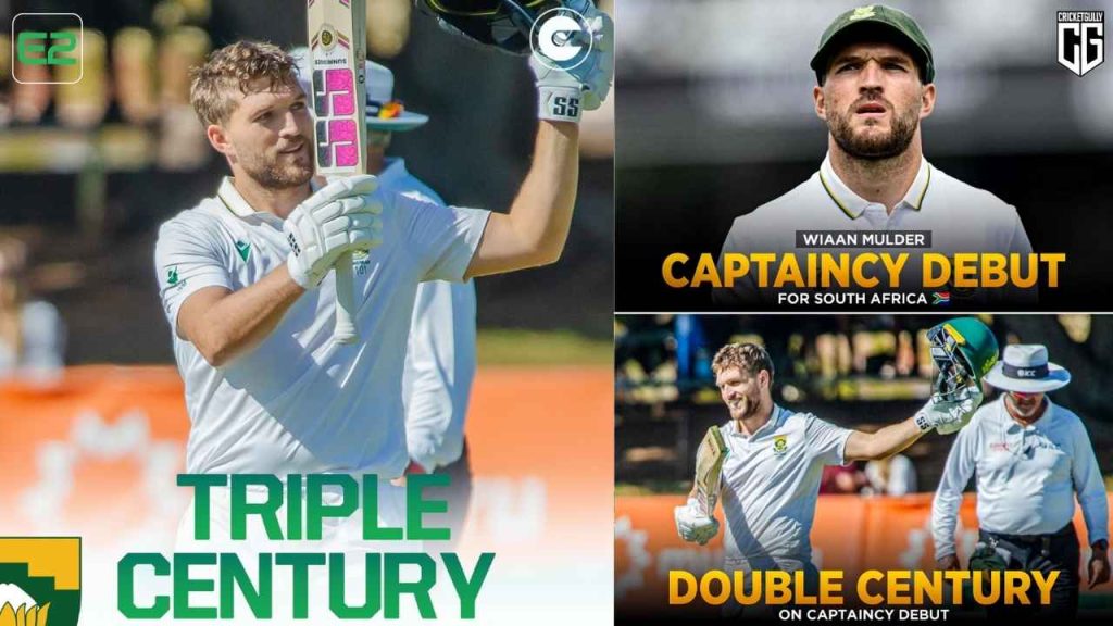 Wiaan Mulder Makes History with Stunning Triple Century on Test Captaincy Debut